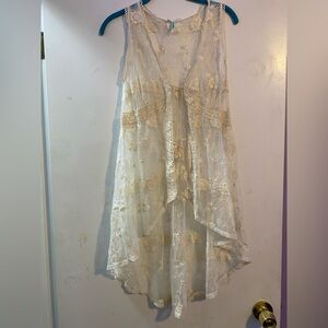 Maurices Cream Lace Detail Top